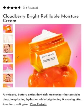Glow Recipe NWT Cloudberry Bright Moisture Cream NIB NEW IN BOX
